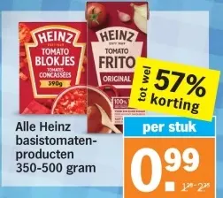 Aanbieding: Alle Heinz basistomatenproducten