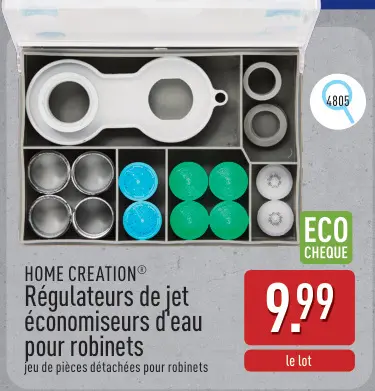 Offre: Régulateurs de jet économiseurs d'eau pour robinets
