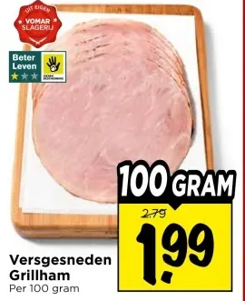 Versgesneden Grillham