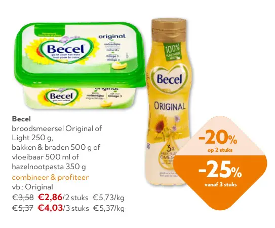 Promotie: Becel broodsmeersel Original of Light, bakken
