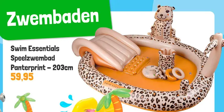 Aanbieding: Swim Essentials Speelzwembad Panterprint, 203x183x89cm