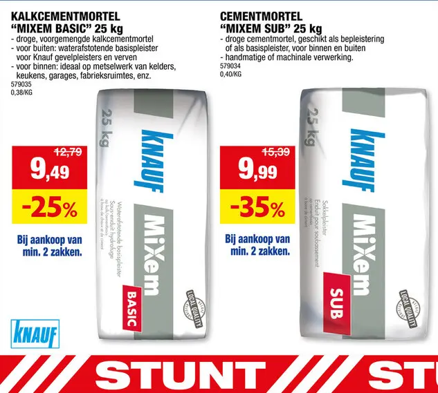 Promotie: Knauf MIXem Sub 25kg
