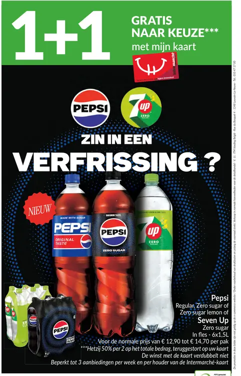 Promotie: Pepsi Regular, Zero sugar of Zero sugar lemon