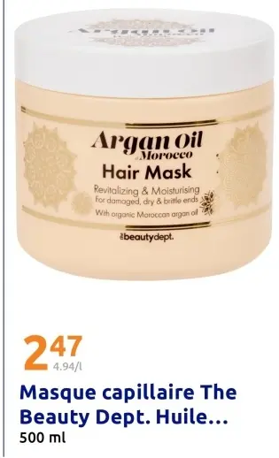 Offre: Masque capillaire The Beauty Dept. Huile...