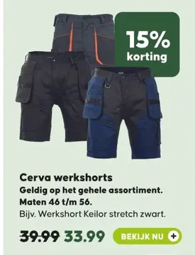 Aanbieding: Cerva werkshorts