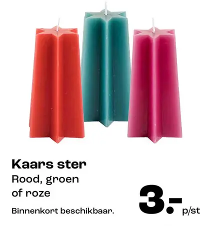 Aanbieding: Kaars ster