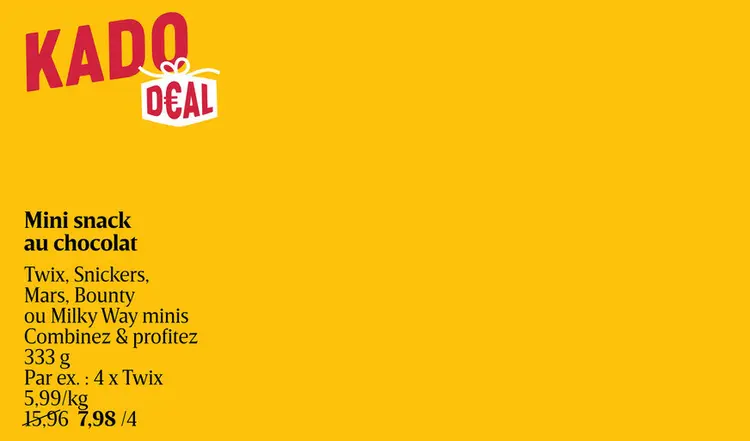 Offre: Chocolat | Minis | Barres