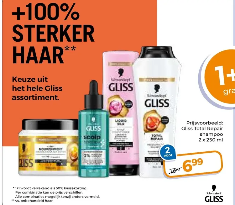 Aanbieding: Gliss Total Repair shampoo