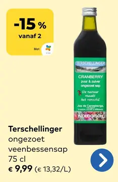 Aanbieding: Terschellinger ongezoet veenbessensap