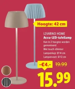Aanbieding: Accu-LED-tafellamp