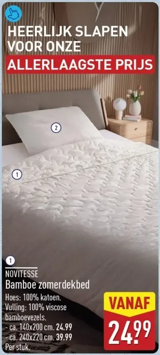 Aanbieding: Bamboe zomerdekbed