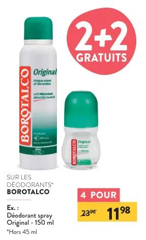 Offre: Déodorants BOROTALCO