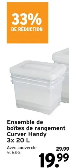 Offre: Ensemble de boîtes de rangement