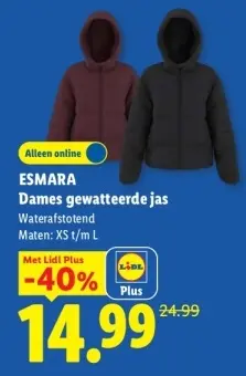 Aanbieding: Dames gewatteerde jas