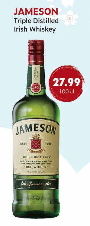 Aanbieding: Triple Distilled Irish Whiskey