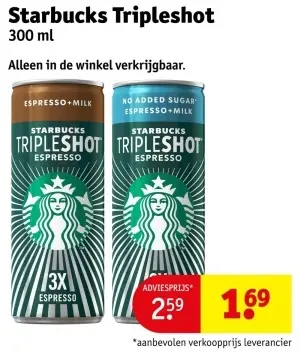 Aanbieding: Tripleshot ijskoffie