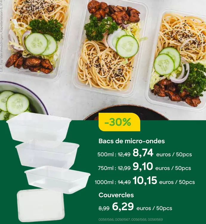 Offre: Bacs de micro-ondes