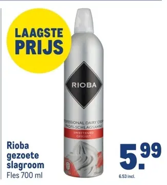 Aanbieding: Rioba gezoete slagroom