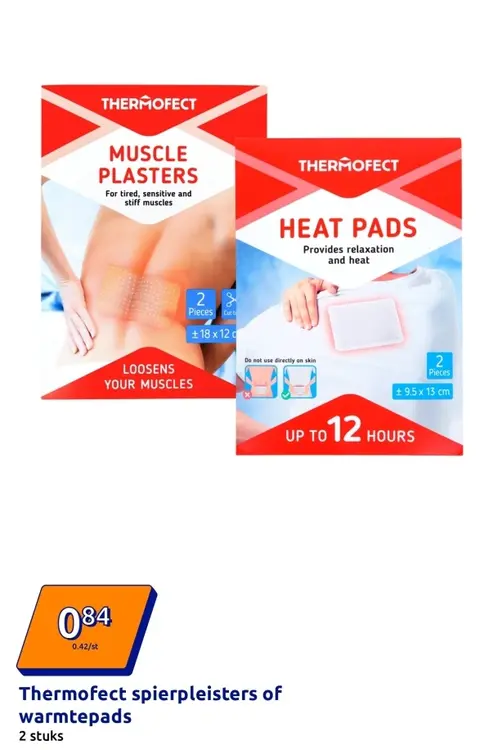 Promotie: Thermofect spierpleisters of warmtepads