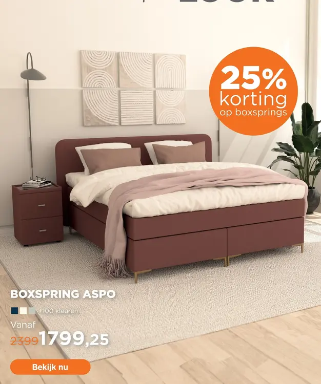 Aanbieding: Boxspring Aspo
