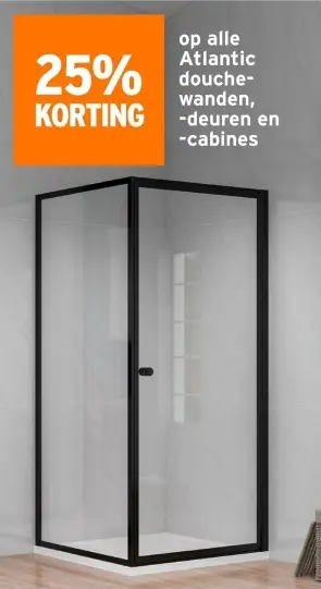 Aanbieding: Atlantic douchewanden, -deuren en -cabines