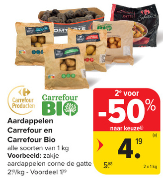 Aanbieding: Aardappelen Carrefour en Carrefour Bio