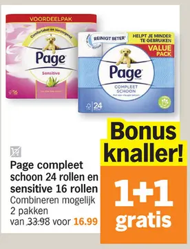 Aanbieding: Page compleet schoon en sensitive