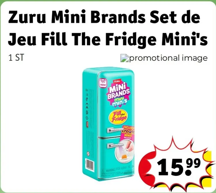 Offre: Mini Brands Set de Jeu Fill The Fridge Mini's