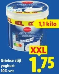 Aanbieding: Griekse stijl yoghurt 10% vet