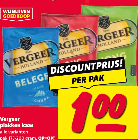 Aanbieding: Plakken kaas