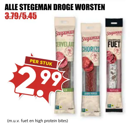 Aanbieding: Droge worsten