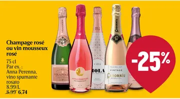 Offre: Champage rosé ou vin mousseux rosé