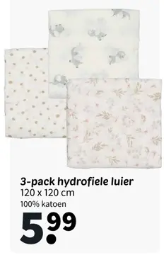 Aanbieding: 3-pack hydrofiele luier