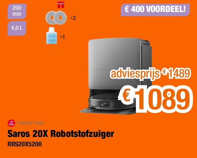 Promotie: Saros 20X Robotstofzuiger
