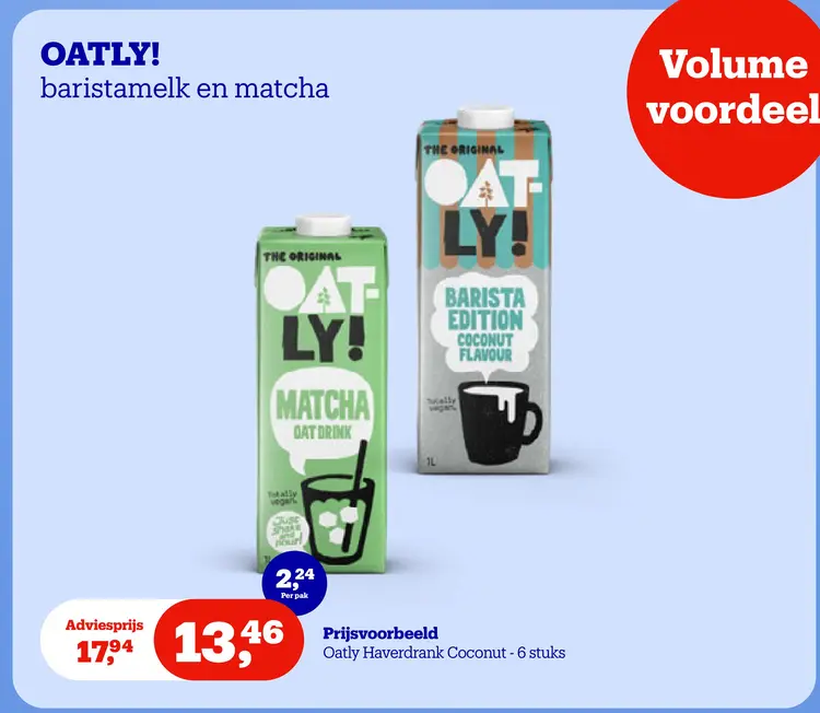 Aanbieding: baristamelk en matcha