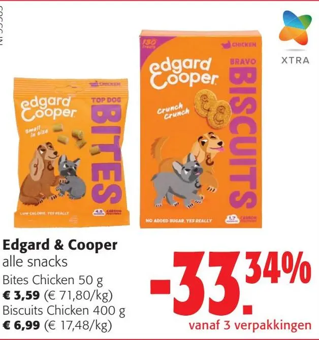 Aanbieding: Edgard & Cooper alle snacks
