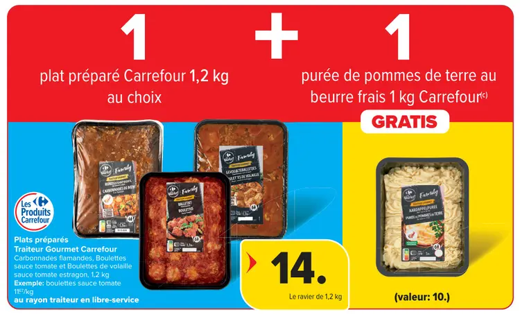 Offre: Plats préparés Traiteur Gourmet