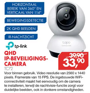 Aanbieding: Qhd ip-beveiligings-camera tc72