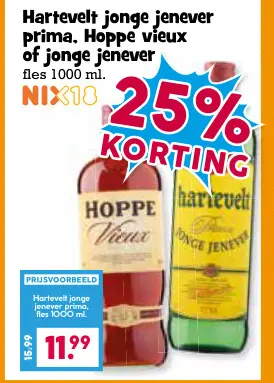 Aanbieding: Jonge jenever prima, Hoppe vieux of jonge jenever