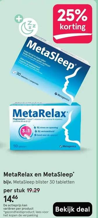 Aanbieding: MetaRelax en MetaSleep