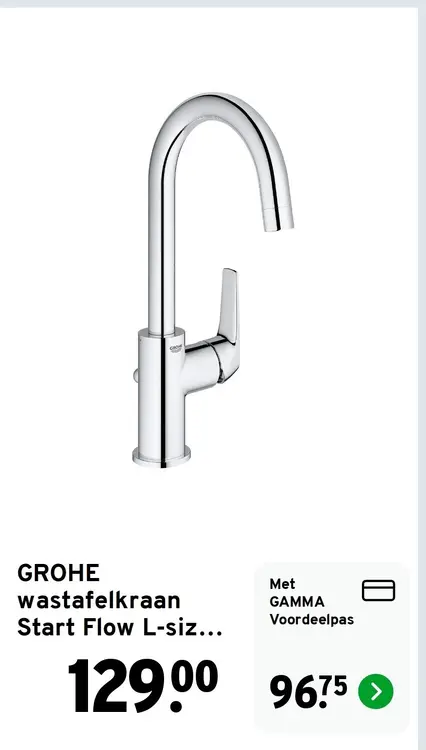 Aanbieding: GROHE wastafelkraan Start Flow L-size
