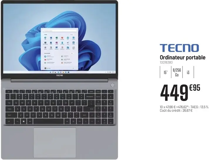 Offre: Tecno Ordinateur portable