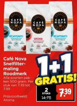 Aanbieding: Café Nova Snelfiltermaling Roodmerk