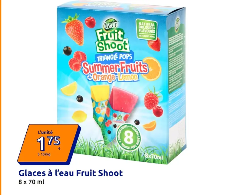 Offre: Glaces à l'eau Fruit Shoot