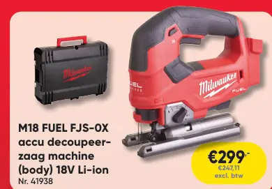 Promotie: M18 FUEL FJS-OX accu decoupeer-zaag machine