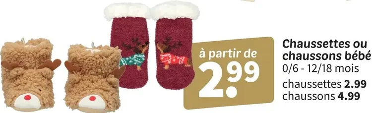 Offre: Chaussettes ou chaussons bébé