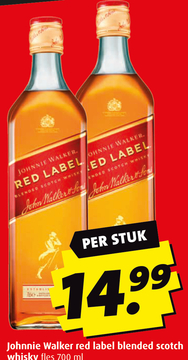 Aanbieding: Johnnie Walker red label blended scotch whisk