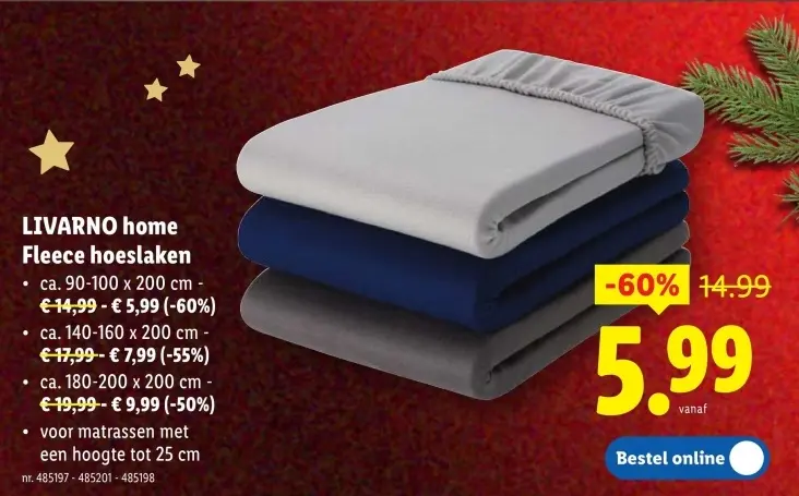 Promotie: Fleece hoeslaken