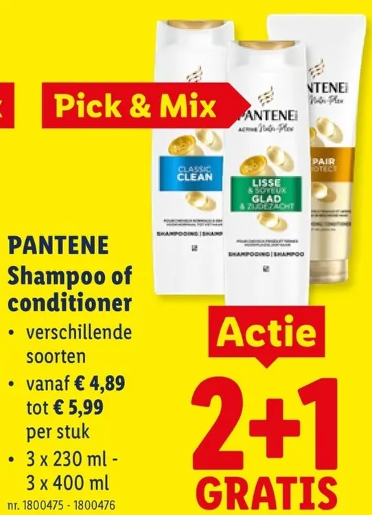 Promotie: Shampoo of conditioner