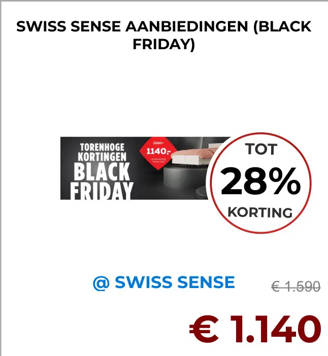 Aanbieding: Swiss Sense aanbiedingen 